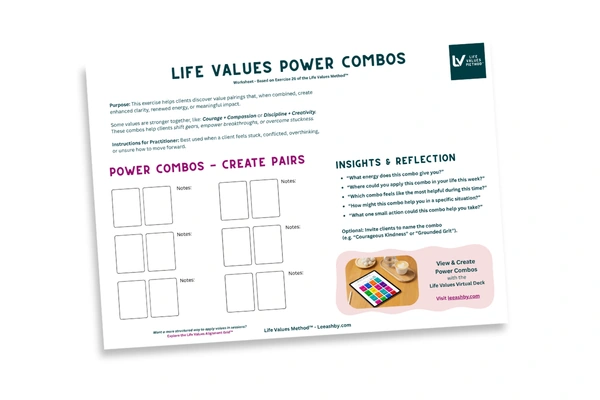 power combos worksheet