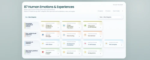 emotions explorer web app